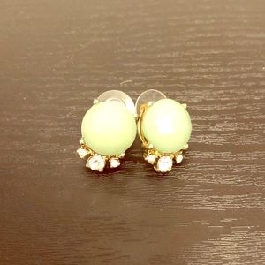 Aquamarine colored WH|BM stud earrings